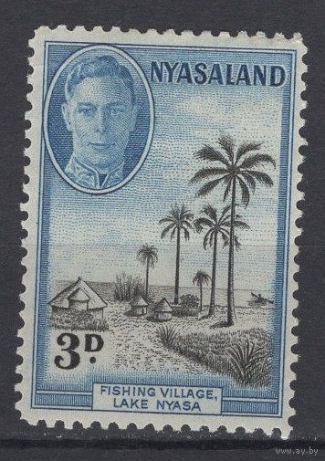 Ньясаленд /Nysaland 1945* Георг VI Рыбацкая деревня Озеро Ньяса Mi#74