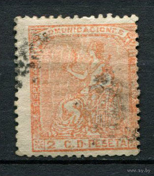 Испания (Республика I) - 1873 - Аллегория Испания 2С - [Mi.125] - 1 марка. Гашеная.  (Лот 95AM)