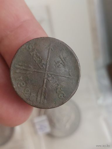 1/4 скилинга швеция 1821