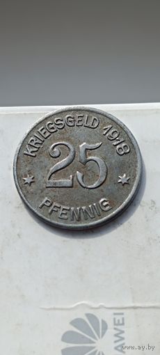 25 пфеннигов 1918 года (нотгельды) Германия Кобленц. 11