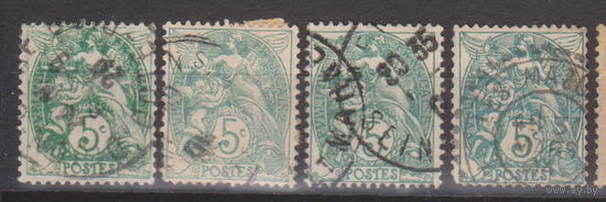 Франция 1900 год лот 12 РАЗНЫЕ ОТТЕНКИ . ВНИМАНИЕ!!! Цена за 1-у марку на Ваш выбор