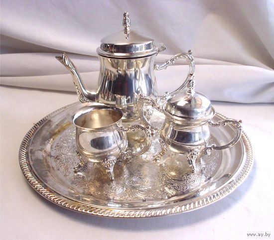 Сервиз кофейный 4 предмета Эгоист Серебрение