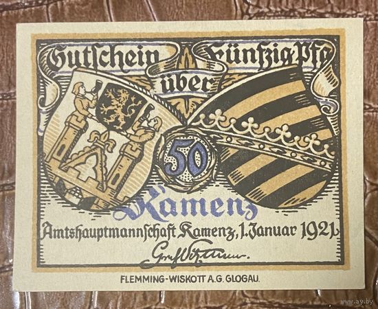 Нотгельд 10 пфеннигов 1921 год. Кемберг. Веймарская республика