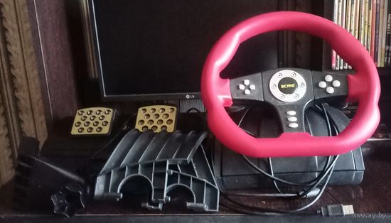 Игровой руль ACME, с педалями