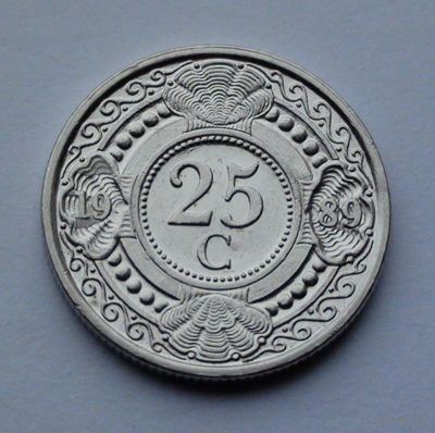 Нидерландские Антильские острова 25 центов, 1989