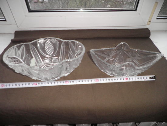 Салатницы,конфетницы хрустальные 2 шт.времён СССР.С рубля.