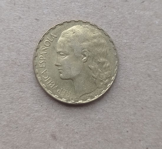 Испания 1 песета 1937 год нечастая