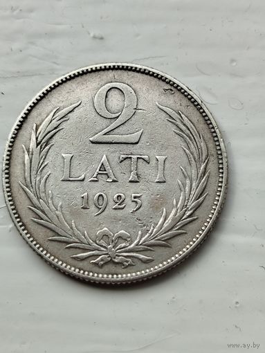 2 Лата Латвия. Серебро. Первая республика.