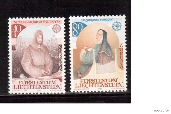 Лихтенштейн-1983, (Мих.816-817) ** , Религия, Европа СЕРТ (полная серия)