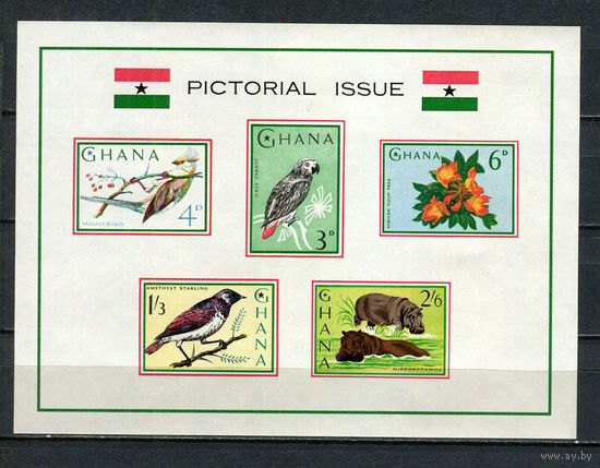 Гана - 1964 - Флора и фауна - [Mi. bl. 15] - 1 блок. MNH.  (Лот 34JL)-TG2P45