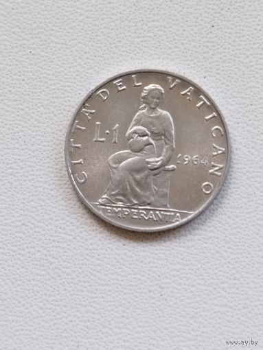 Ватикан 1 лира 1964 год