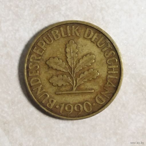 10 пфеннигов 1990 F Германия ФРГ