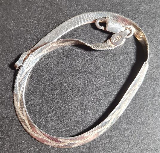 Браслет серебро 925, лот#22, С РУБЛЯ! МНОГО ЛОТОВ С РУБЛЯ БЕЗ МЦ!