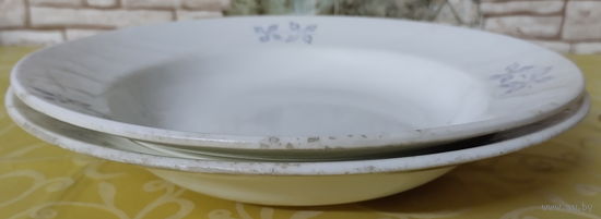 Тарелка суповая-9 СССР. Рижская фарфоро-фаянсовый завод (Рижский ффз), 1950-1970 гг