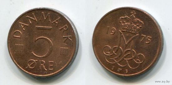 Дания. 5 эре (1975, XF)