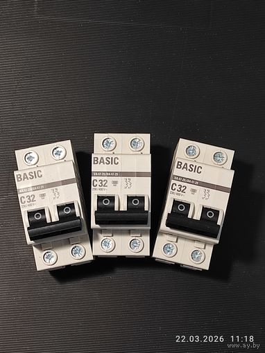 Автомат 4.5кА ВА47-29 2Р 32А С, EKF