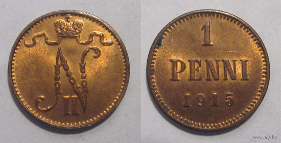 1 пенни 1915 UNC