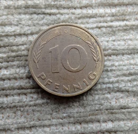 Werty71 Германия ФРГ 10 пфеннигов 1991 G