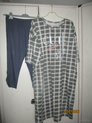 Домашнее платье,ночная сорочка р.54-56 +лосины