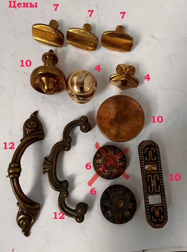 Мебельная ручка Латунь и сплав ( Al с Zn ) Цена разная
