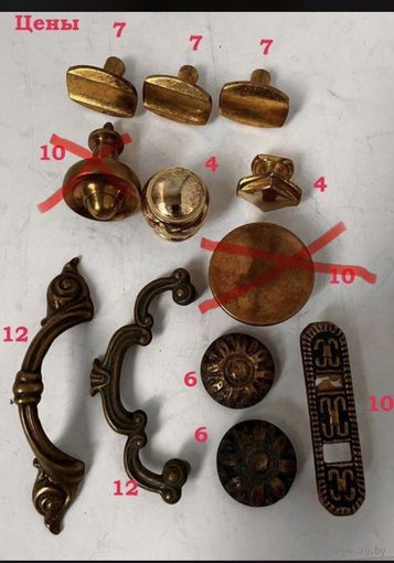 Мебельная ручка Латунь и сплав ( Al с Zn ) Цена разная