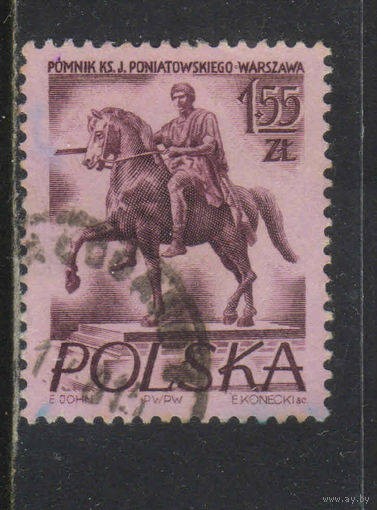 Польша ПНР 1956 Памятники Варшавы (II) Памятник князю Юзефу Понятовскому #976