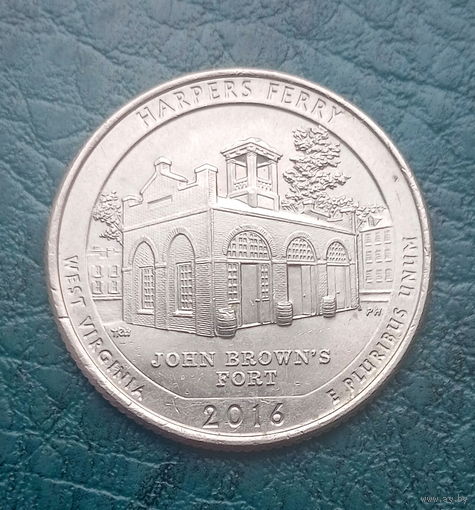 США квотер (25 центов) 2016 г нац. парк Харперс Ферри