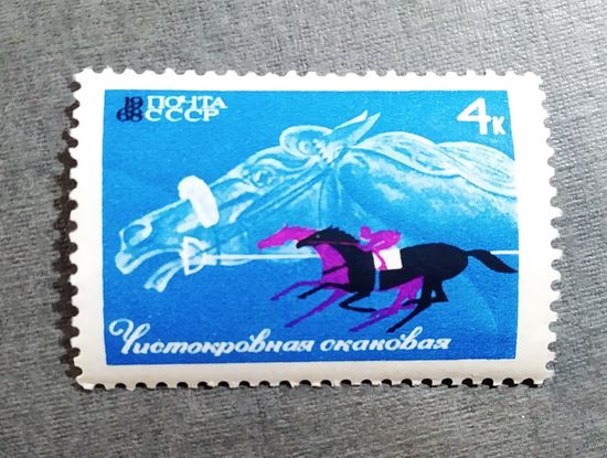 Марка СССР 1968 год Коневодство