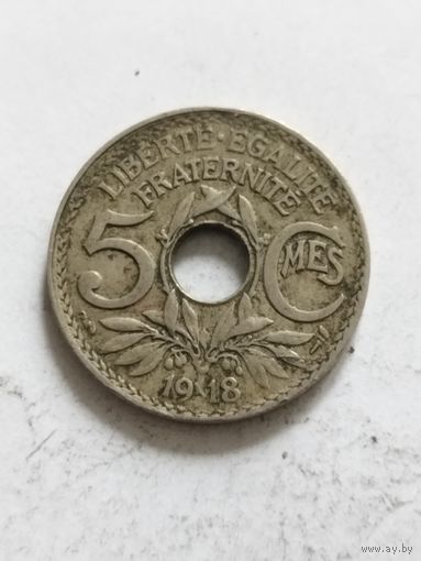 Франция 5 сантим 1918
