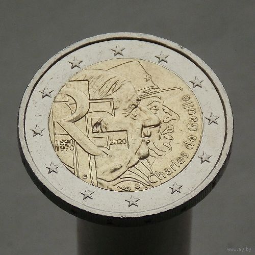 Франция 2 евро 2020  Шарль де Голль