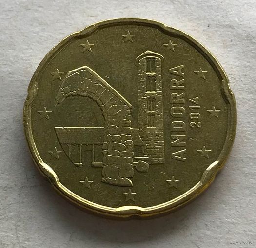 Андорра 20 евроцентов 2014 - Церковь Сант Марти де ла Кортинада