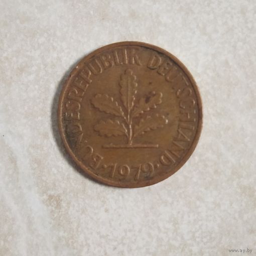 2 пфеннига 1979 G Германия ФРГ