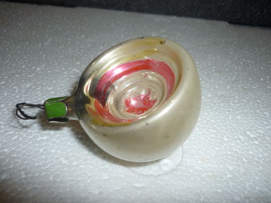 Старая Ёлочная игрушка Фонарик. Амальгама. СССР.