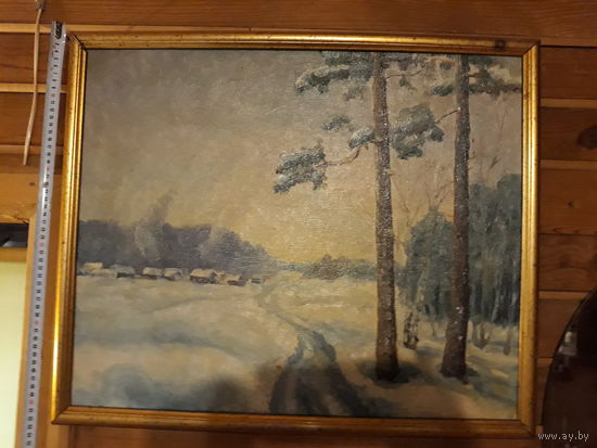 КАРТИНА(ЗИМА)   CCCР холст масло