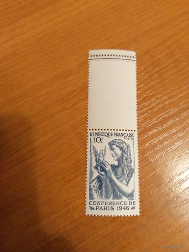 1946 Франция фауна птицы чистая MNH** с купоном (3-1)
