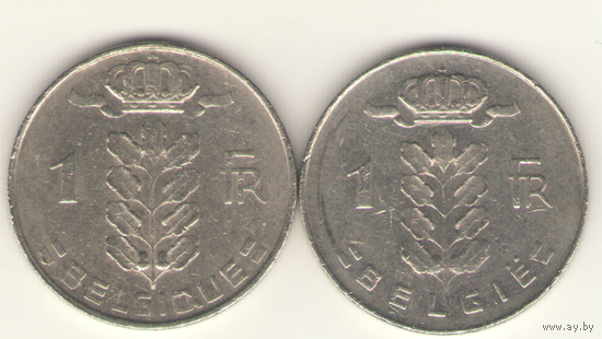 Пара: 1 франк 1970 г. Q: KM#142 и E: KM#143