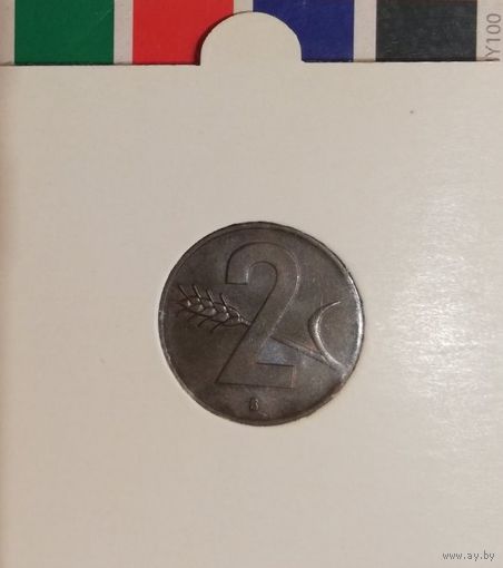 Швейцария 2 раппена 1963 B  патина