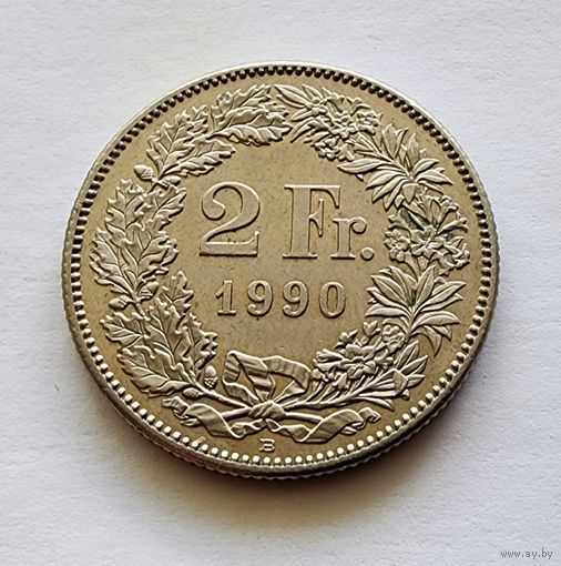 Швейцария 2 франка, 1990