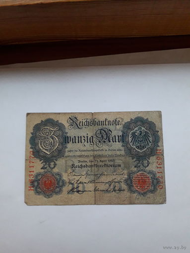 Германия 20 марок (21.04.1910) 40б