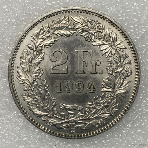 2 франка 1994 Швейцария  СОСТОЯНИЕ