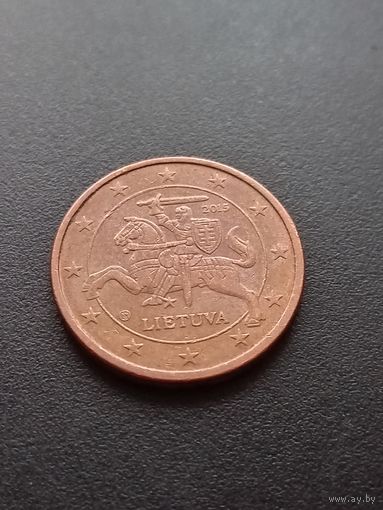 Литва 5 евроцентов 2015 г.