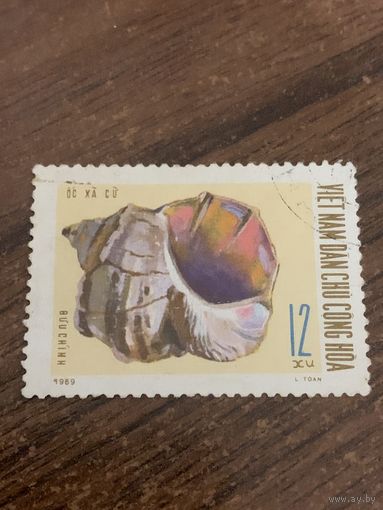 Вьетнам 1969. Ракушки. Марка из серии
