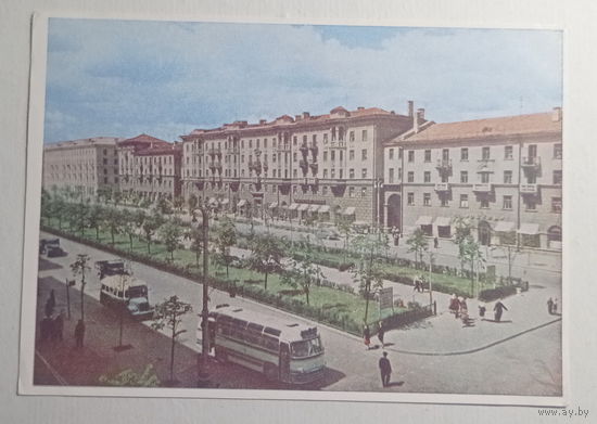 Открытка Витебск проспект Кирова 1962 год тираж всего 17000 фото Ананьиных