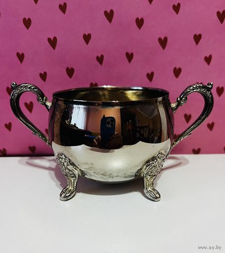 Винтаж! Сахарница на ножках. Металл.  АУКЦИОН не с рубля без МПЦ.