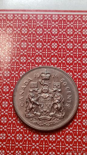 Канада 50 центов 1974