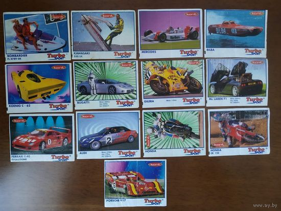 Вкладыши Турбо TURBO Sport (1-70) Цена за лот 13шт