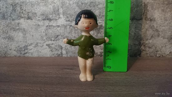 Игрушка СССР "Гимнастка". Колкий пластик.