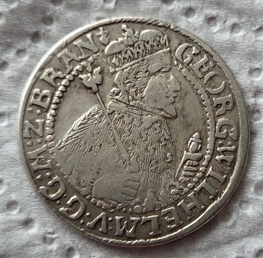 Пруссия орт 1624, редкий вариант с широкой короной 1625