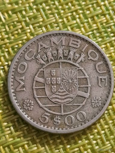 Мозамбик Португальский 5эскудо 1973г ..