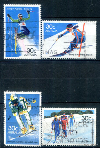 Австралия - 1984г. - лыжный спорт в Австралии - 4 марки - полная серия, гашёные [Mi 875-876]. #3-WB-83-B-1